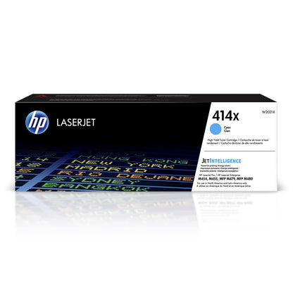 HP 414X High-Yield Toner Cartridge 4-Pack (Black, Cyan, Magenta, Yellow) | Works with Color LaserJet Enterprise M455dn, MFP M480f, Pro M454, MFP M479 Series | W2020XQ1