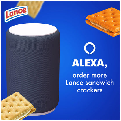 Lance Sandwich Crackers, Variety Pack, 3 Flavors, 20 Individually Wrapped Packs, 6 Sandwiches Each