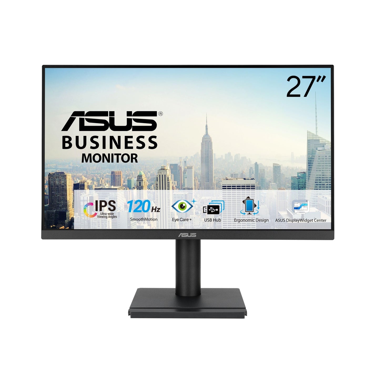ASUS 27 Inch Desktop Monitor - Full HD (1920 x 1080), IPS, 75Hz, Adaptive-Sync, HDMI, D-Sub, Frameless - VA27EHE