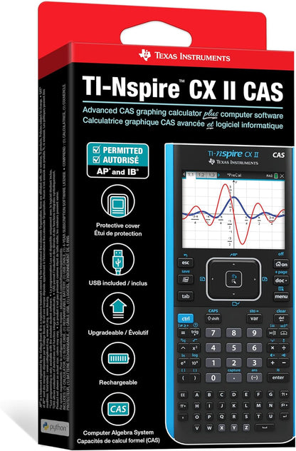 Texas Instruments TI-Nspire CX II CAS Color Graphing Calculator with Student Software (PC/Mac)