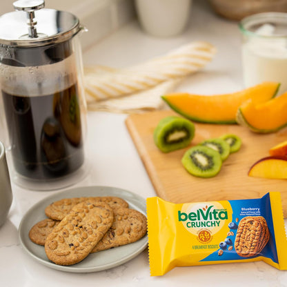 belVita Breakfast Biscuits Variety Pack, Blueberry and Cinnamon Brown Sugar, Value Pack, 24 Total Packs, 2 Boxes (4 Biscuits Per Pack)