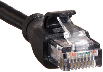 Amazon Basics RJ45 Cat-6 Ethernet Patch Internet Cable, 1Gbps Transfer Speed, Gold-Plated Connectors, Universal Connectivity for PC, TV, Tablet, Router, Printer, 5 Foot, Black