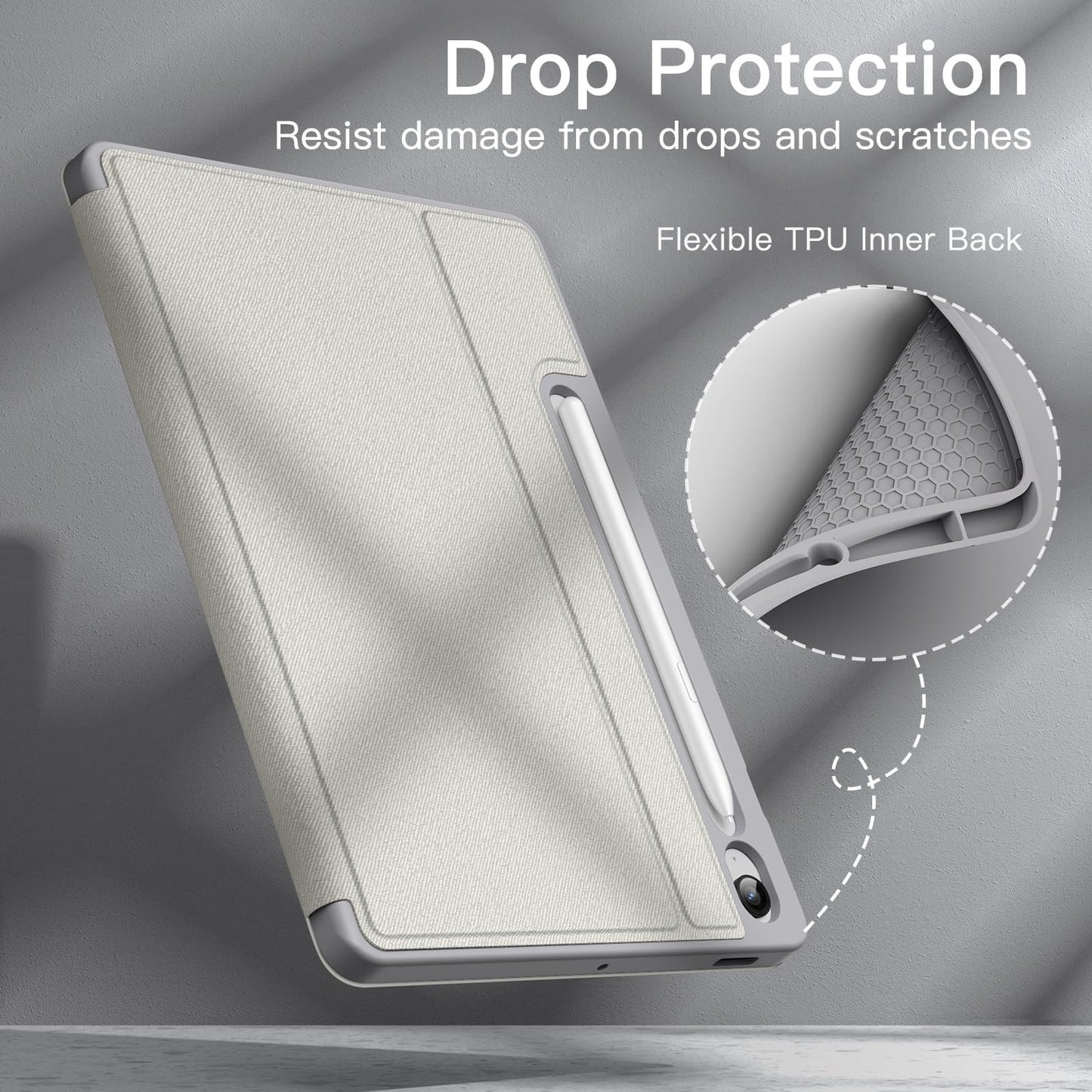 JETech Case for Samsung Galaxy Tab S10 Lite / S10 FE / S9 FE 10.9-Inch with S Pen Holder, Slim Folio Stand Protective Tablet Cover, Multi-Angle Viewing (Black)