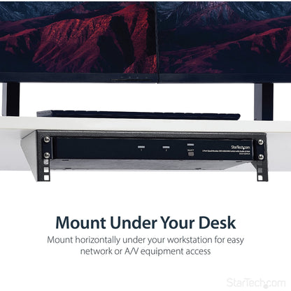 StarTech.com 2U Vertical Wall Mount Patch Panel Bracket - Steel Rack Mount Bracket w/Hardware for 19" Network, Server and Data Equipment , TAA (RK219WALLV)