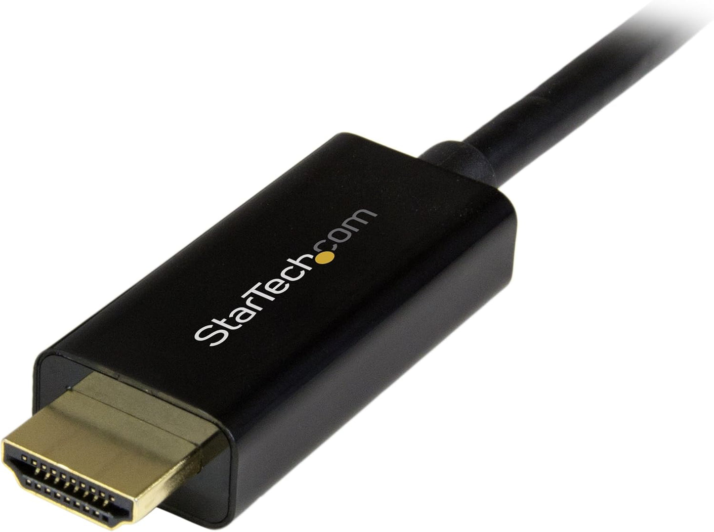 StarTech.com 6ft (2m) DisplayPort to HDMI Cable - 4K 30Hz - DisplayPort to HDMI Adapter Cable - DP 1.2 to HDMI Monitor Cable Converter - Latching DP Connector - Passive DP to HDMI Cord (DP2HDMM2MB)