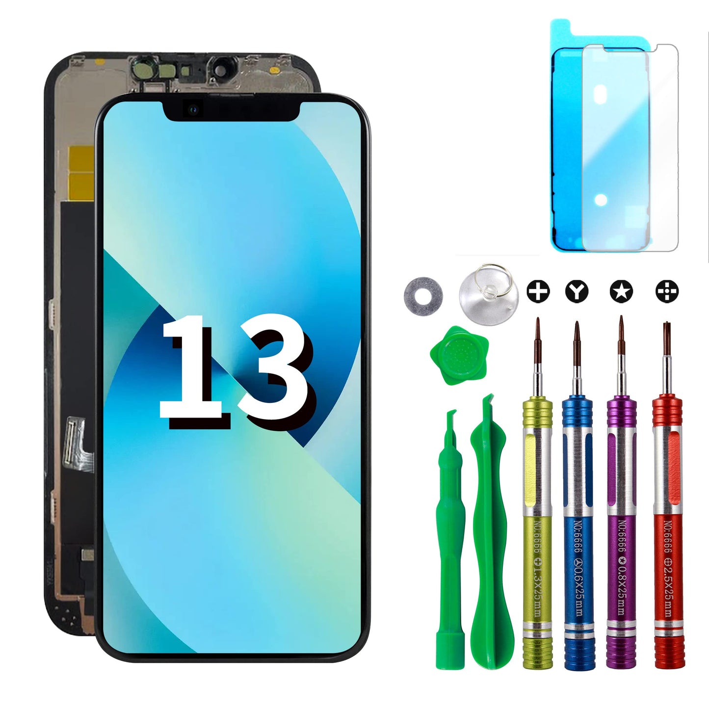 Compatible with iPhone XR Premium LCD Screen Replacement 6.1 inch (Model A1984, A2105, A2106, A2108) High Resolution Display digitizer Assembly Touch Screen