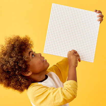 LEGO Classic White Baseplate, Square 32x32 Stud Foundation to Build, Play, and Display Brick Creations, Great for Snowy and Winter Landscapes, 11026