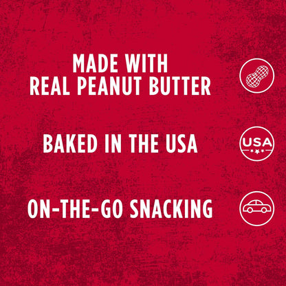 Austin Sandwich Crackers, Single Serve Snack Crackers, Office and Kids Snacks, Peanut Butter on Cheese (12 Trays, 96 Packs)