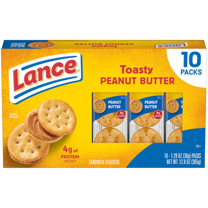 Lance Sandwich Crackers, Variety Pack, 3 Flavors, 20 Individually Wrapped Packs, 6 Sandwiches Each
