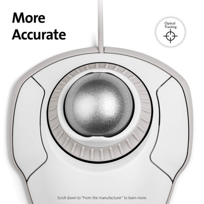 Kensington Orbit Trackball Mouse with Scroll Ring (K72337US), 4 1/2X5 1/2X2"