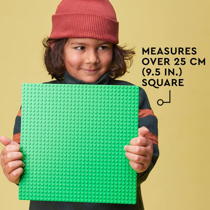LEGO Classic Green Baseplate, Square 32x32 Stud Foundation to Build, Play, and Display Brick Creations, Great for Grassy Nature Landscapes, 11023,4+ Years