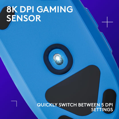 Logitech G203 Wired Gaming Mouse, 8,000 DPI, Rainbow Optical Effect LIGHTSYNC RGB, 6 Programmable Buttons, On-Board Memory, Screen Mapping, PC/Mac Computer and Laptop Compatible - Black