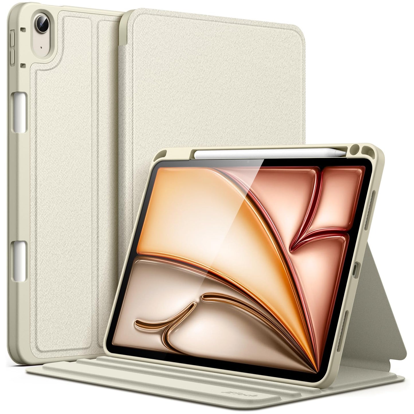 JETech Case for iPad Air 11-Inch M4/M3/M2 (2026/2025/2024), iPad Air 5/4 (2022/2020 5th/4th 10.9-Inch) with Pencil Holder, Slim Folio Stand Protective Tablet Cover, Multi-Angle Viewing (Black)