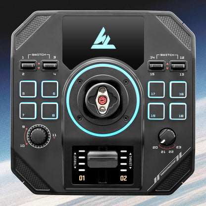 Thrustmaster Sol-R2 HOSAS Dual Flight Joysticks - Hall Effect Technology, 88 Buttons Space Sim Joystick for Flight Simulator - Compatible with PC