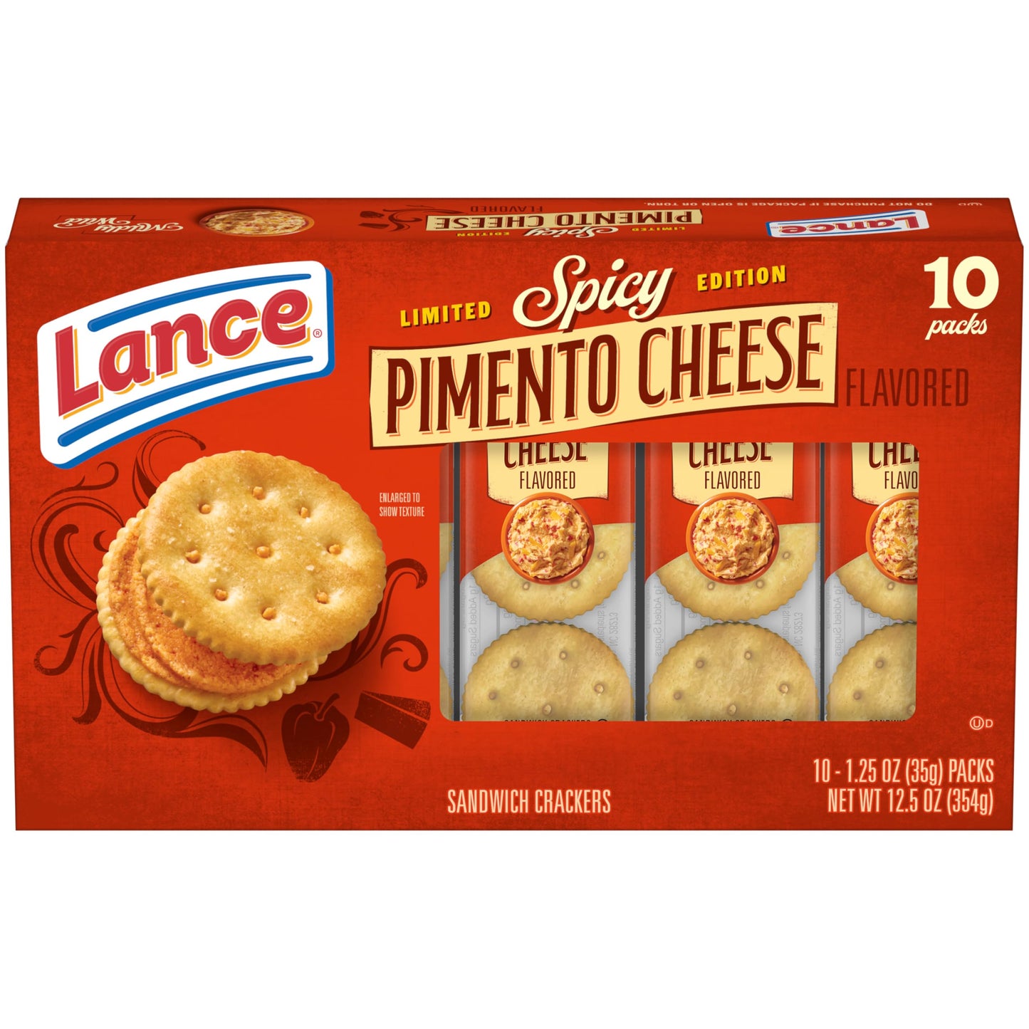 Lance Sandwich Crackers, Variety Pack, 3 Flavors, 20 Individually Wrapped Packs, 6 Sandwiches Each