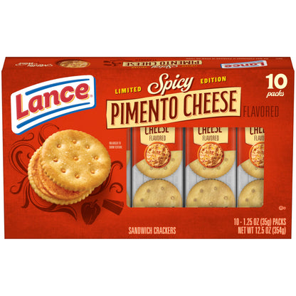 Lance Sandwich Crackers, Variety Pack, 3 Flavors, 20 Individually Wrapped Packs, 6 Sandwiches Each