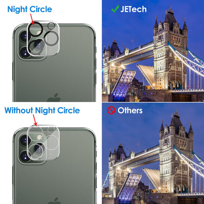 JETech Camera Lens Protector for iPhone 12 Pro Max 6.7-Inch, 9H Tempered Glass, HD Clear, Anti-Scratch, Case Friendly, Does Not Affect Night Shots, 3-Pack