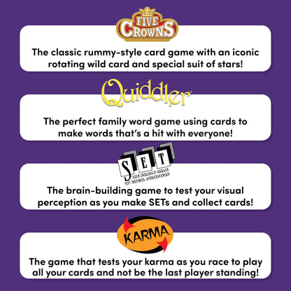 Five Crowns – Card Game for Kids and Adults, Travel and Family Game Night Favorite, The Game isn’t Over Until the Kings Go Wild, 5 Suited Rummy Style Card Game, 1-7 Players, Ages 8+