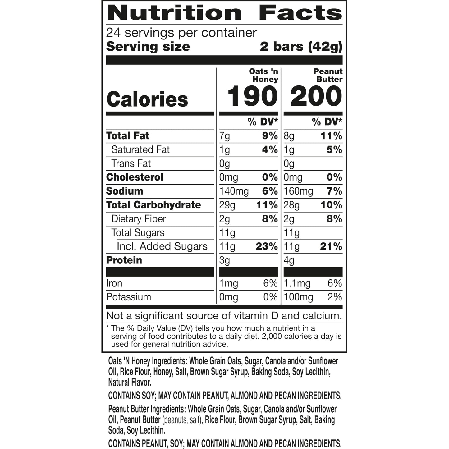 Nature Valley Crunchy Granola Bars, Variety Pack, 48 Ct, 35.76 oz (24 Pouches)