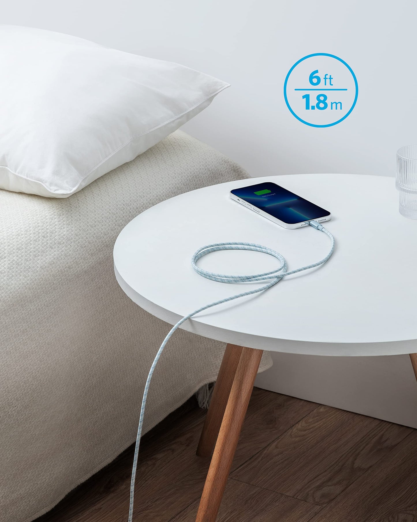 Anker New Nylon USB C to Lightning Cable, Apple MFi Certified for iPhone 14 Series, and More (6FT, Black)