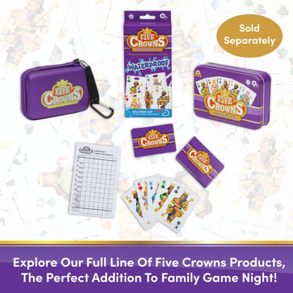 Five Crowns – Card Game for Kids and Adults, Travel and Family Game Night Favorite, The Game isn’t Over Until the Kings Go Wild, 5 Suited Rummy Style Card Game, 1-7 Players, Ages 8+