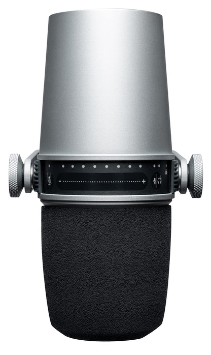 Shure MV7 USB Podcast Microphone for Podcasting, Recording, Live Streaming & Gaming, Built-in Headphone Output, All Metal USB/XLR Dynamic Mic, Voice-Isolating Technology, TeamSpeak Certified - Black