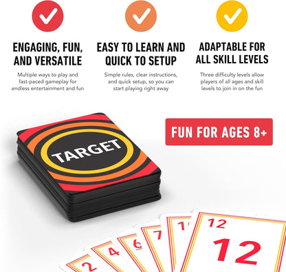 Elevate Prep Target Math Game | A Teacher-Recommended, Fast-Paced Mental Math Game for Practicing Addition, Subtraction, Multiplication, & Division | Ages 8+