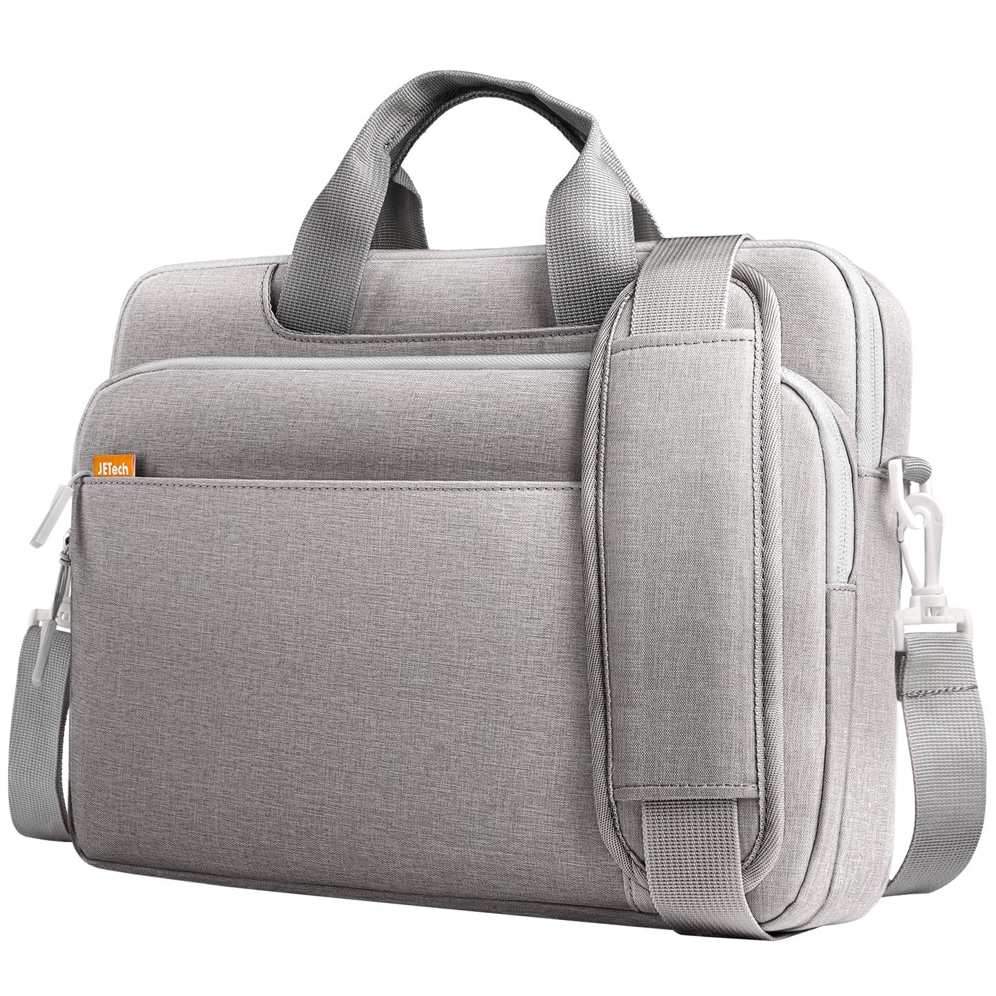 JETech 15 15.6 16 Inch Laptop Bag Case, Waterproof Computer Sleeve Cover Compatible with MacBook Air/Pro 15/16, Surface Book 3/2 15, Dell Inspiron 15.6, HP Pavilion 15.6 (Light Grey)