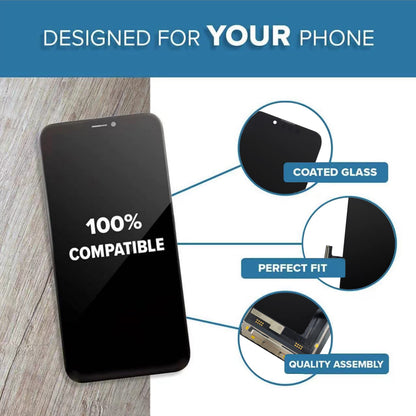 Compatible with iPhone XR Premium LCD Screen Replacement 6.1 inch (Model A1984, A2105, A2106, A2108) High Resolution Display digitizer Assembly Touch Screen