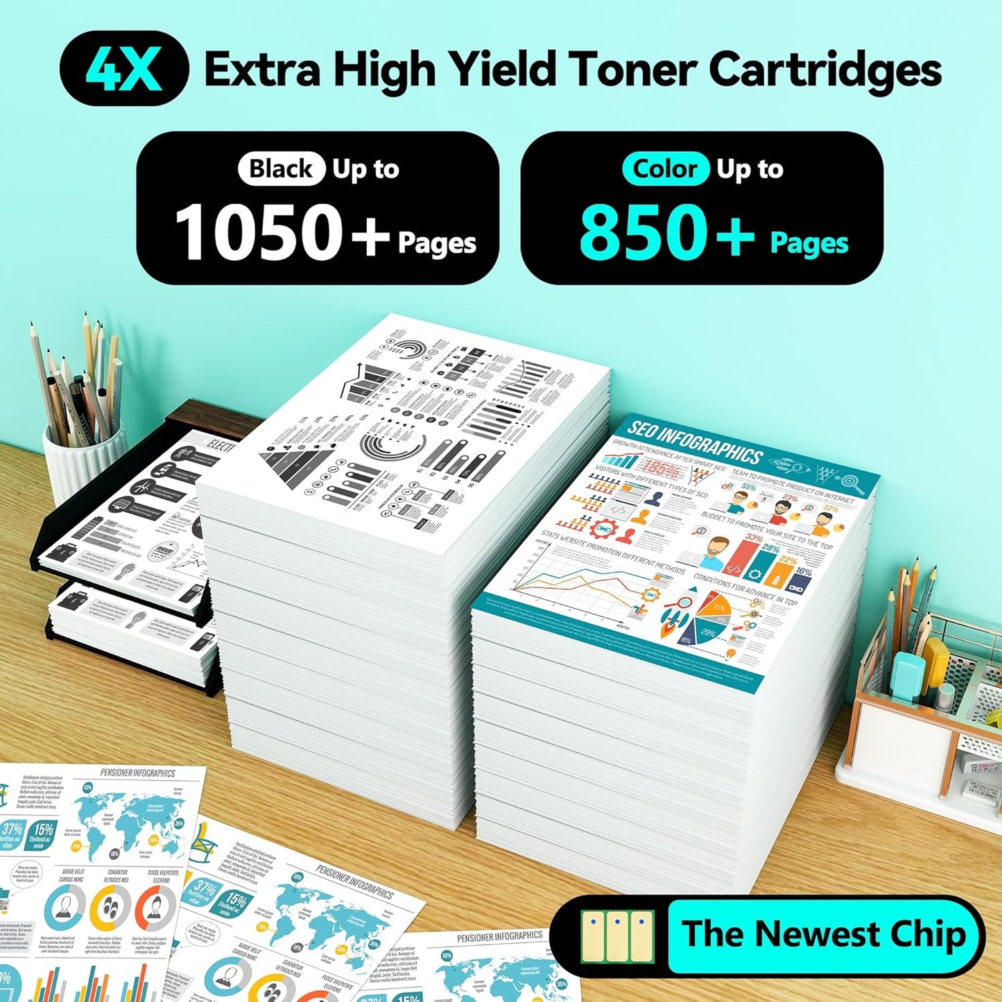215A Toner Cartridges 4Pack Compatible for HP 215A Toner Cartridge with 215A Toner Color Laser Jet Pro MFP M183fw M183fdw M182 M182n M182nw M183 Pro M155 M155a M155dw(Black/Cyan/Yellow/Magenta)
