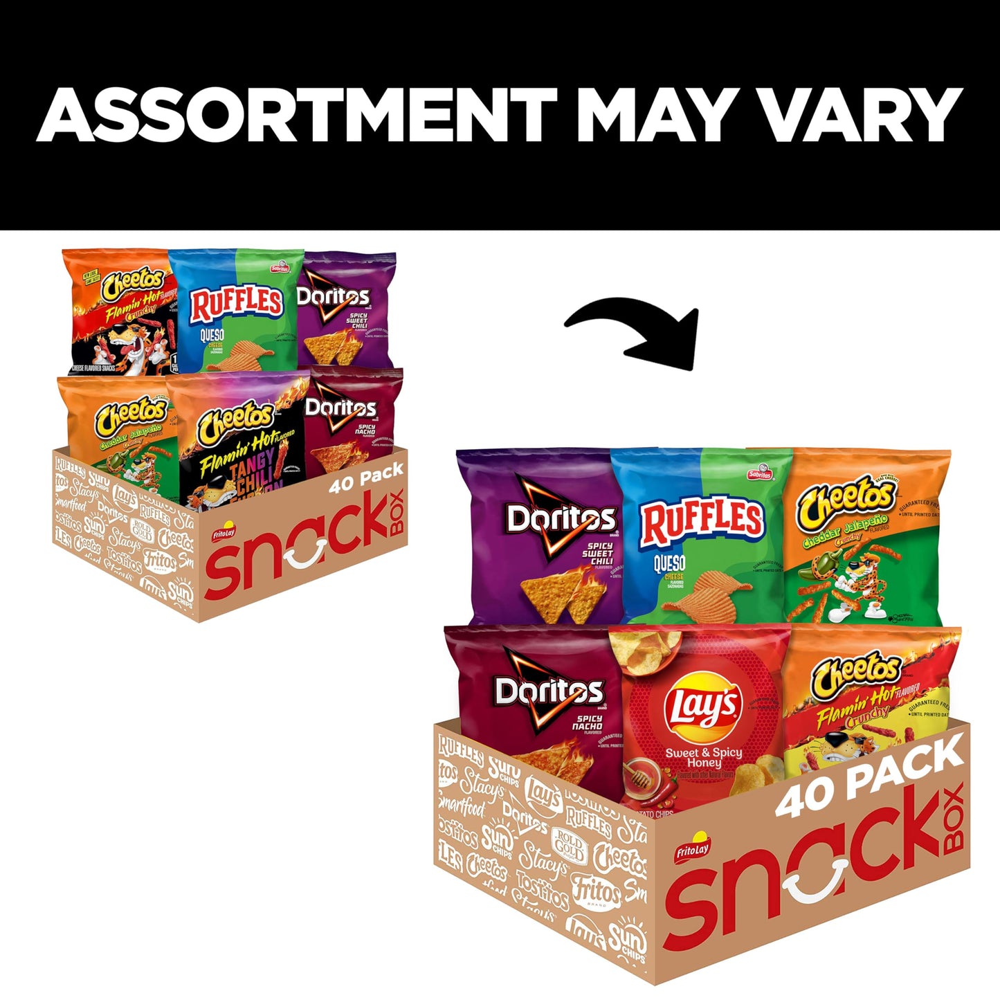 Frito-Lay Doritos & Cheetos Mix (40 Count) Variety Pack