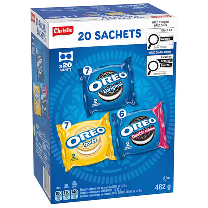 Oreo Sandwich Cookies, Variety Snack Packs, 482G