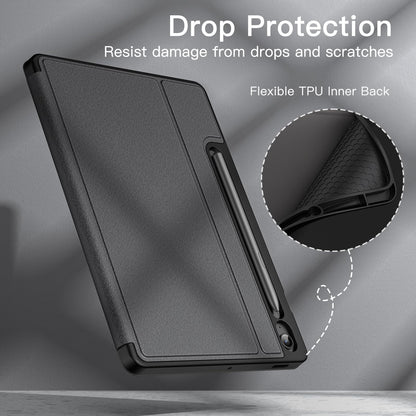 JETech Case for Samsung Galaxy Tab S10 Lite / S10 FE / S9 FE 10.9-Inch with S Pen Holder, Slim Folio Stand Protective Tablet Cover, Multi-Angle Viewing (Black)