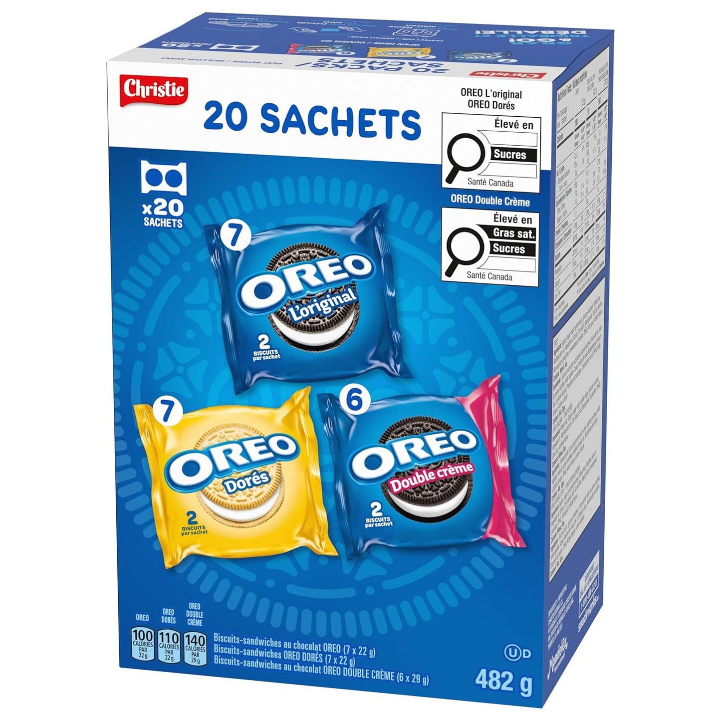 Oreo Sandwich Cookies, Variety Snack Packs, 482G