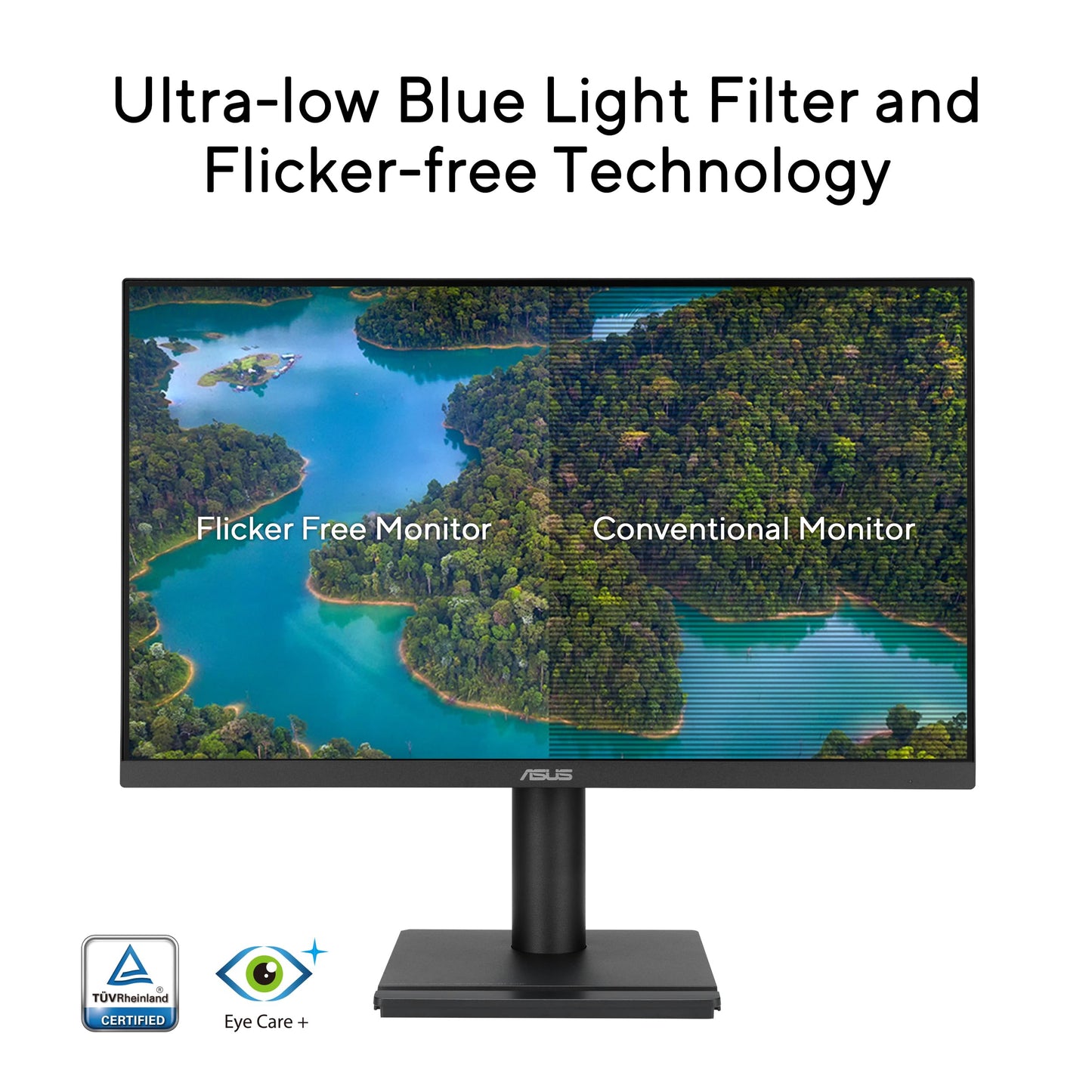 ASUS 27 Inch Desktop Monitor - Full HD (1920 x 1080), IPS, 75Hz, Adaptive-Sync, HDMI, D-Sub, Frameless - VA27EHE