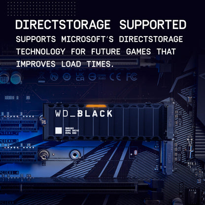 WD_BLACK SN850X 1TB NVMe SSD - M.2 2280, Up to 7,300 MB/s Read speeds, Up to 6,300 MB/s write speeds, Gaming Expansion, High Performance Internal Solid State Drive - WDS100T2X0E