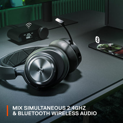 SteelSeries Arctis Nova Pro Wireless Multi-System Gaming Headset - Premium Hi-Fi Drivers - Active Noise Cancellation - Infinity Power System - ClearCast Gen 2 Mic - PC, PS5, PS4, Switch, Mobile