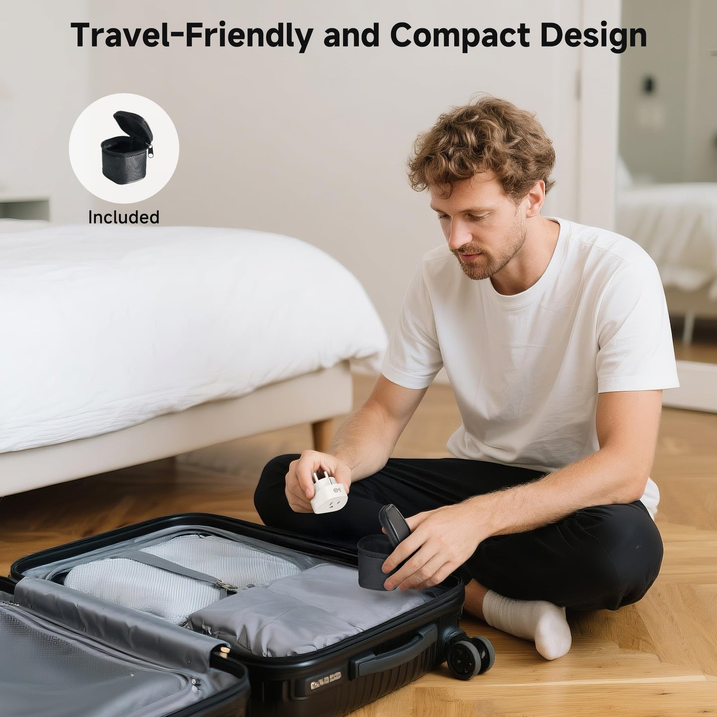 Cable Matters Type N Plug Adapter for Travel, US to Brazil Plug Adapter, Works in Brazil and South Africa, CE & RoHS Certified, White