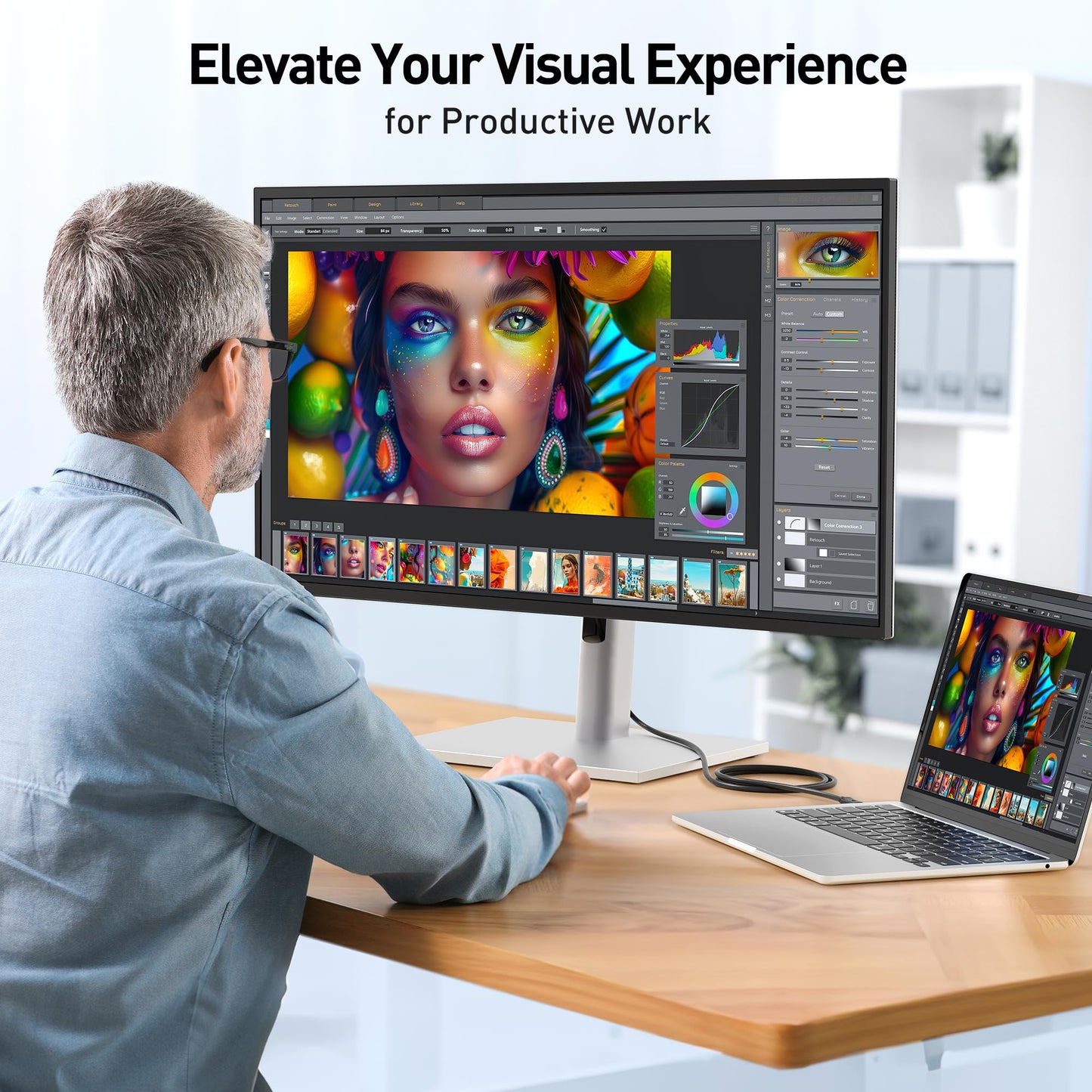 Cable Matters Unidirectional USB C to DisplayPort 1.4 Cable - 6ft, Support 8K@60Hz / 4K@240Hz, Thunderbolt 4 to DisplayPort Cable, Display Port to USB C, Black - Not for Portable USBC Monitor