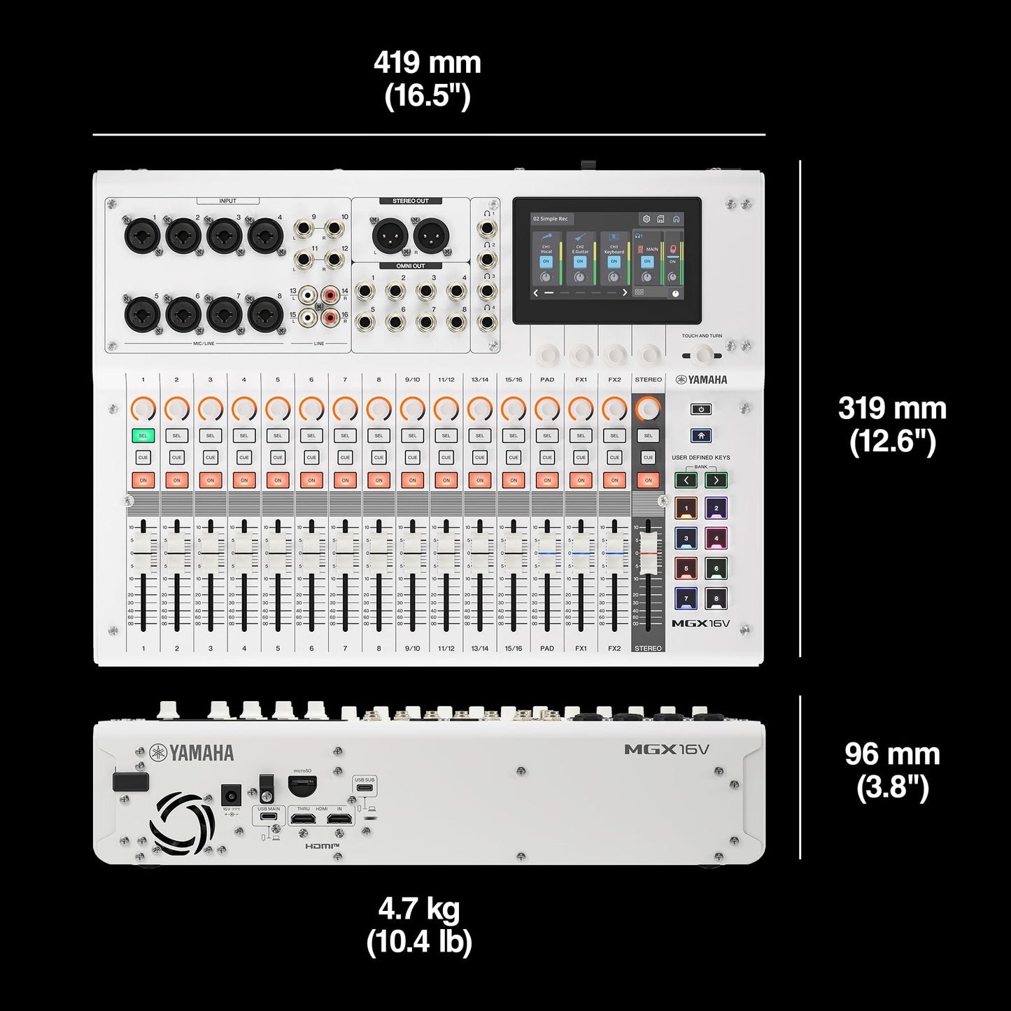 YAMAHA MG10XU 10-Input Stereo Mixer with Effects