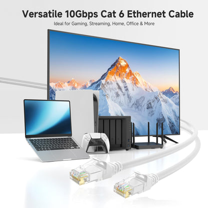 Cable Matters 10Gbps 5-Pack Snagless Short Cat 6 Ethernet Cable - 3ft, Cat 6 Cable, Cat6 Cord, Ethernet Cord, Black