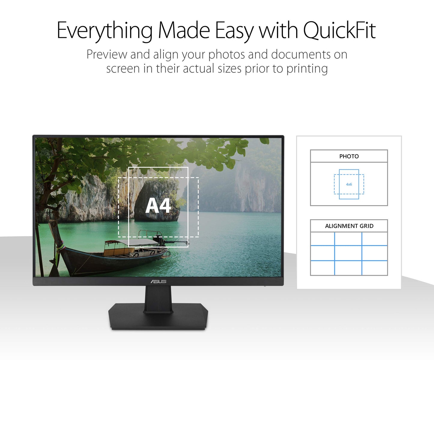 ASUS 27 Inch Desktop Monitor - Full HD (1920 x 1080), IPS, 75Hz, Adaptive-Sync, HDMI, D-Sub, Frameless - VA27EHE