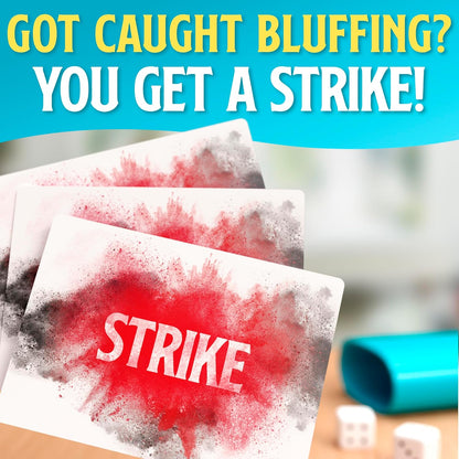 Blue Wasatch Games Bamboozled - A Hilariously Fun Bluffing Dice & Card Game, Family-Friendly Party Game for Kids, Teens & Adults, Ages 8+, Fast and Easy to Learn