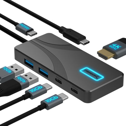 SABRENT 4-Port USB 3.0 Hub with Individual LED Power Switches - Slim, Portable Design - 2 Ft Cable - Fast Data Transfer - Compatible with Mac & PC (HB-UM43)