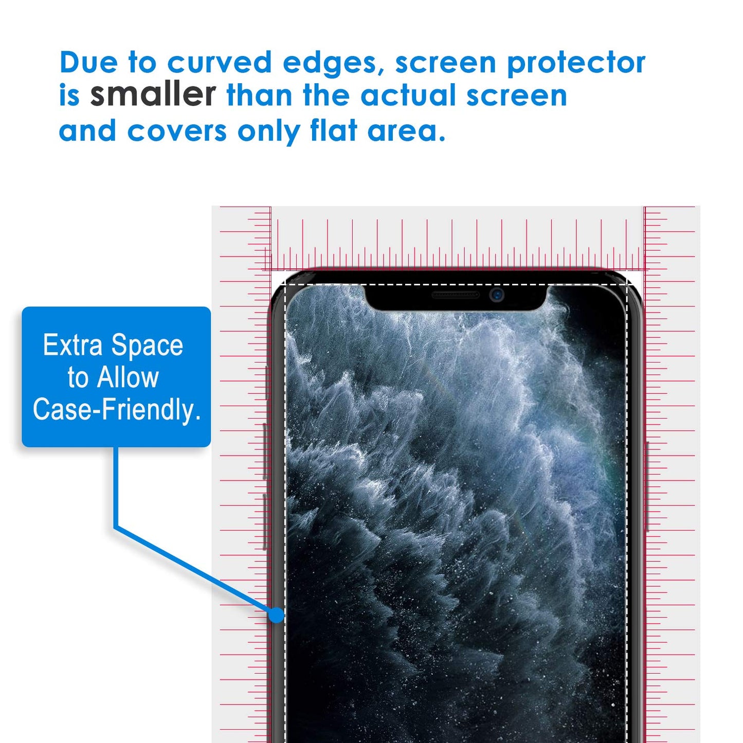 JETech Screen Protector for iPhone 17e (2026) / iPhone 16e / iPhone 14, Tempered Glass Film, 6.1-Inch Display, 3-Pack