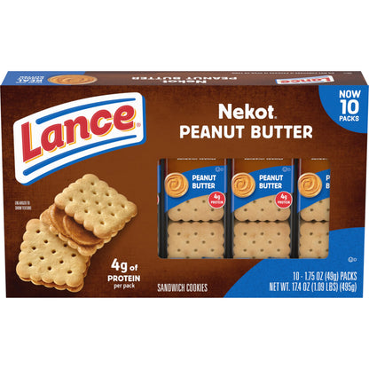 Lance Sandwich Crackers, Variety Pack, 3 Flavors, 20 Individually Wrapped Packs, 6 Sandwiches Each