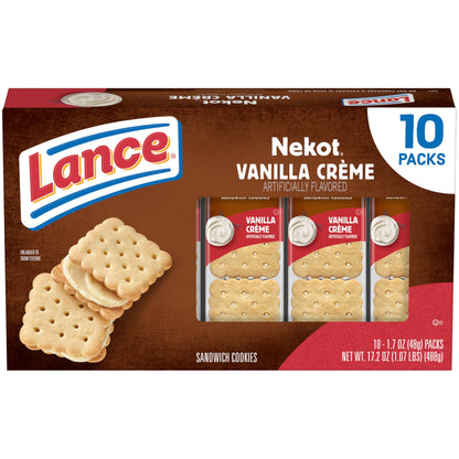 Lance Sandwich Crackers, Variety Pack, 3 Flavors, 20 Individually Wrapped Packs, 6 Sandwiches Each