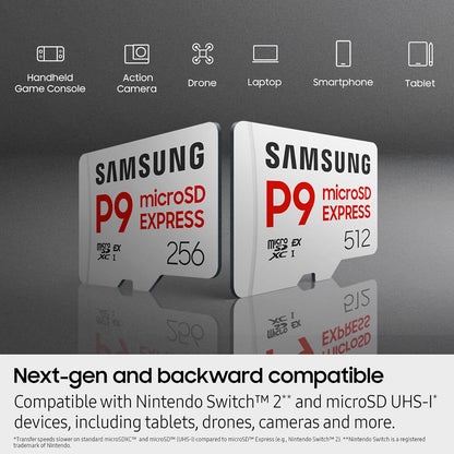Samsung P9 Express microSDXC Express Memory Card 256GB