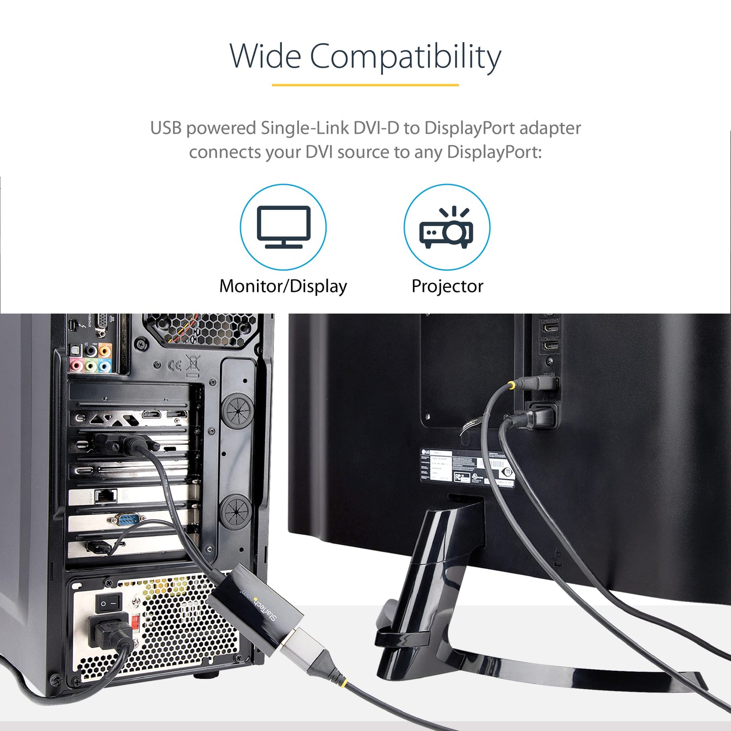 StarTech Use This Dvi to Displayport Converter to Connect Your Dvi Computer to A Dp Monit