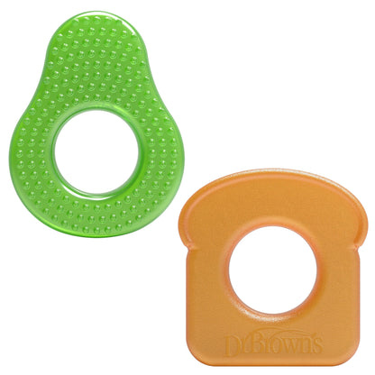 Dr. Brown's AquaCool Water-Filled Teether, Cooling Baby Teether Toy for Sore Gums, Apple Pineapple, BPA-Free, 3m+, 2-Pack
